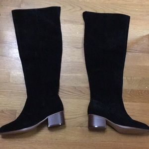 Gap Leather block heel tall boot